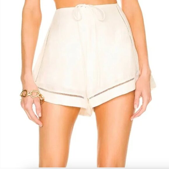 Cult Gaia Cream High Waist Women's Shorts Size XS - Picture 1 of 6